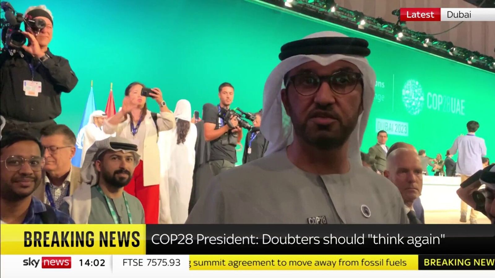 Cop28 Summit President Sultan Ahmed Al Jaber Speaks After A Landmark