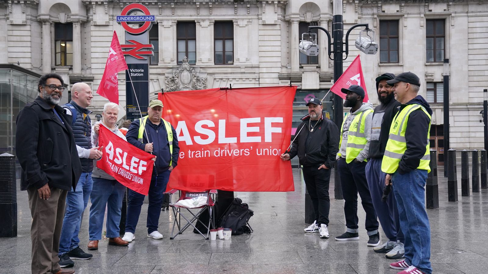 ASLEF train drivers' union members vote overwhelmingly to continue strike action for next six months