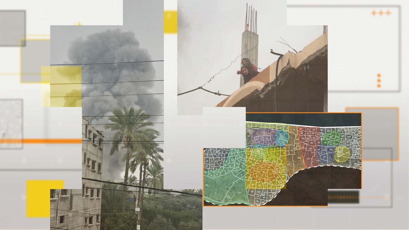 Кадри от дим от взрива в дома на Musabeh в