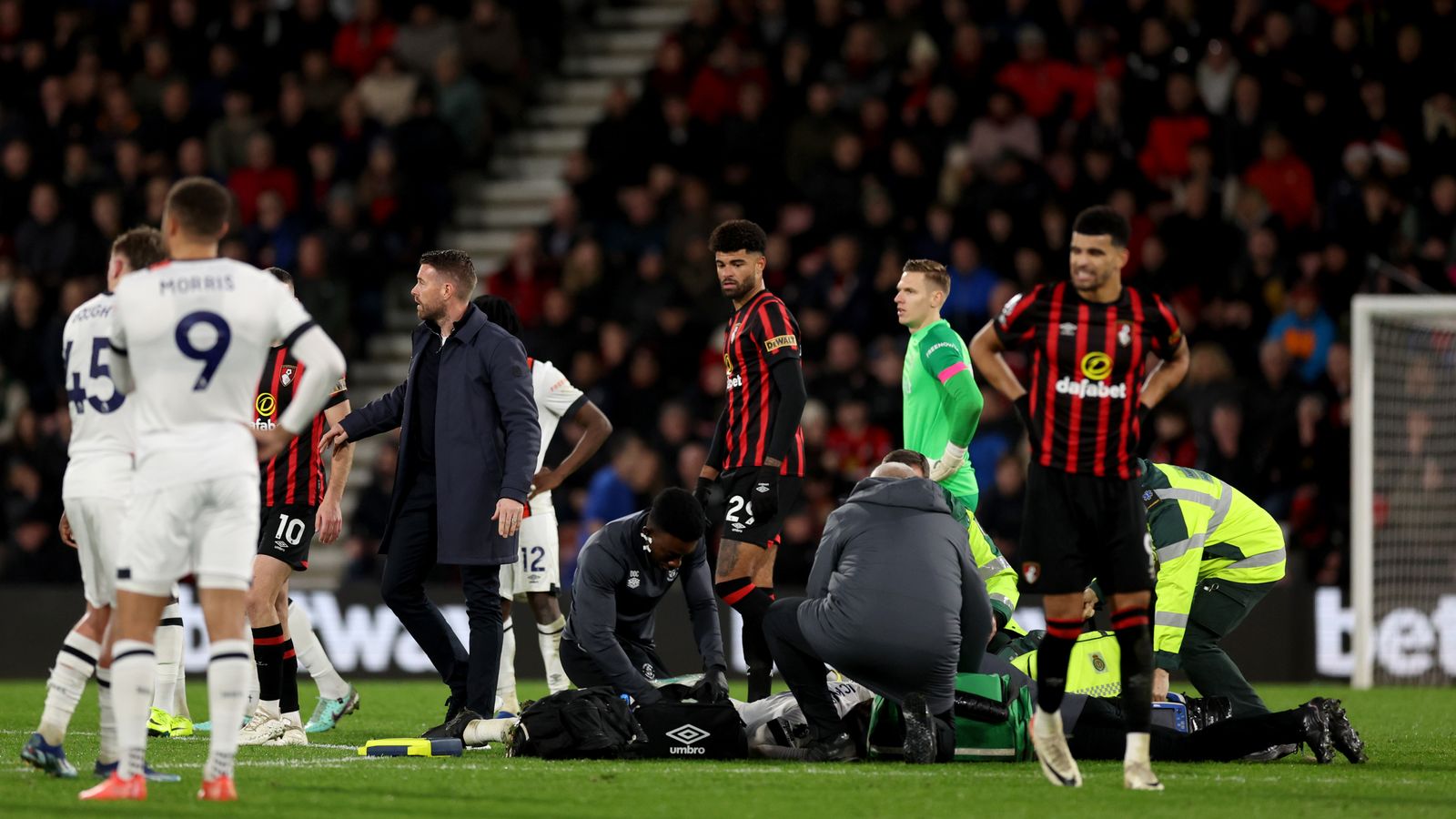 Match abandoned between Bournemouth and Luton Town after Tom Lockyer collapse to be replayed in full