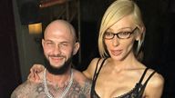 SENSITIVE MATERIAL. THIS IMAGE MAY OFFEND OR DISTURB. Russian blogger Anastasia (Nastya) Ivleeva poses for a picture with rapper GeeGun during an "almost naked" party at Mutabor nightclub in Moscow, Russia, in this image published December 21, 2023. Ostorozhno Novosti via REUTERS ATTENTION EDITORS - THIS IMAGE WAS PROVIDED BY A THIRD PARTY. NO RESALES. NO ARCHIVES. MANDATORY CREDIT.