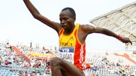 Benjamin Kiplagat of Uganda runs to win the 3000 meters steeplechase at the IAAF Continental Cup 2010 in Split September 5, 2010. REUTERS/Matko Biljak (CROATIA - Tags: SPORT ATHLETICS)