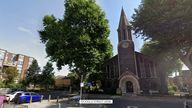 Google Street View of St Peters Church in Bethnal Green, west London