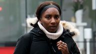 Sprinter Bianca Williams arriving at Lavender Hill Magistrates&#39; Court, London, after pleading guilty to failing to give information relating to the identification of the driver/rider of a vehicle when required on three occasions. Picture date: Monday December 4, 2023.