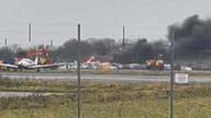 A fire at Bristol Airport&#39;s car park has destroyed vehicles and caused delays to flights