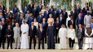 World leaders pose for a group photo during the United Nations Climate Change Conference (COP28), in Dubai, United Arab Emirates, December 1, 2023. COP28 / Mahmoud Khaled/Handout via REUTERS THIS IMAGE HAS BEEN SUPPLIED BY A THIRD PARTY.