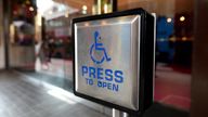 Undated file photo of a disabled entrance door button. Efforts by Government to engage with disabled people are seen as superficial as groups feel excluded from having meaningful input into policies which affect them, a report has warned. The Women and Equalities Committee urged the Government to work with disabled people to develop the national disability strategy into a 10-year plan.
