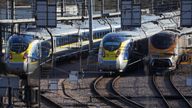 Eurostar trains at the Eurostar Engineering Centre maintenance depot in Temple Mills, London. The operator has been hit hard by the coronavirus crisis, with a 95% fall in passenger numbers. Picture date: Friday January 22, 2021.