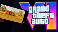Scenes from the trailer of Grand Theft Auto VI are shown on a smartphone and monitor in New York on Tuesday, Dec. 5, 2023. The highly-anticipated trailer for Grand Theft Auto VI arrived a little early after a copy was leaked online. Rockstar Games released its first look for the sixth game of the cult-classic video game series Monday evening. (AP Photo/Peter Morgan)