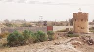 File: A watchtower between Afghanistan and Iran is pictured at the Milak border crossing Sistan and Baluchestan Province, Iran 