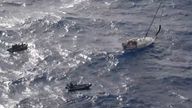 The yacht was intercepted by the French navy. Pic: National Crime Agency/Forces armées aux Antilles