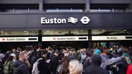 Passengers at Euston Station, London, as travellers get an early start to their Christmas journeys ahead of the weekend.  