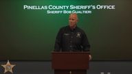 Sheriff Bob Gualtieri from the Pinellas County Sheriff's Office speaks at a press conference about a 23-year-old shot dead by her brother on Christmas Eve. Pic: Pinellas County Sheriff's Office