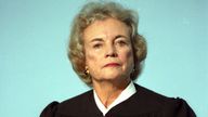 U.S. Supreme Court Justice Sandra Day O&#39;Connor poses for a portrait in  1991