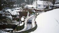 Snow in the village of Ings in Cumbria. More than 830 properties in Cumbria, primarily in South Lakeland, were still without power following heavy snow in the county over the weekend, according to Electricity North West. Picture date: Monday December 4, 2023.
