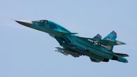 A Sukhoi Su-43 fighter jet. Pic: Reuters/Denis Sinyakov