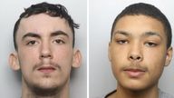 Thomas Hardiman and Xander Howarth. Pic: South Yorkshire Police