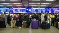 Passengers at St Pancras International station, London, as Christmas getaway chaos is expected to continue as the backlog from the suspension of cross-Channel rail services begins to clear and the weather remains unsettled. An unexpected strike by Eurotunnel French site staff on Thursday led to widespread disruption, before it came to end in the evening, with trade union representatives reaching an agreement with management. Picture date: Friday December 22, 2023. PA Photo. See PA story TRANSPORT Getaway. Photo credit should read: Lucy North/PA Wire