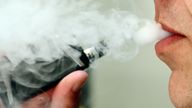 According to the NHS, a UK standard disposable vape delivers a similar amount of nicotine as 20 cigarettes. File pic.