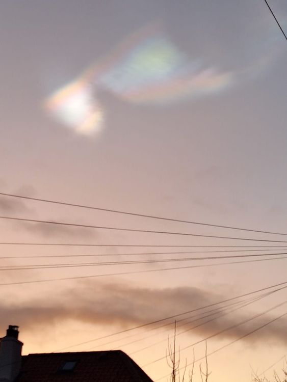 Rainbow clouds/nacreous clouds. Pic: Lindsay Mackenna