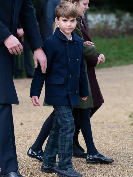 Prince Louis after attending the Christmas Day morning church service at St Mary Magdalene Church in Sandringham, Norfolk. Picture date: Monday December 25, 2023.
