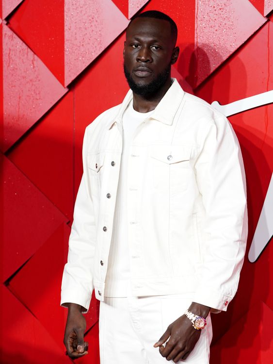 Stormzy attending the Fashion Awards 2023 presented by Pandora held at the Royal Albert Hall, Kensington Gore, London. Picture date: Monday December 4, 2023. PA Photo. Photo credit should read: Ian West/PA Wire 