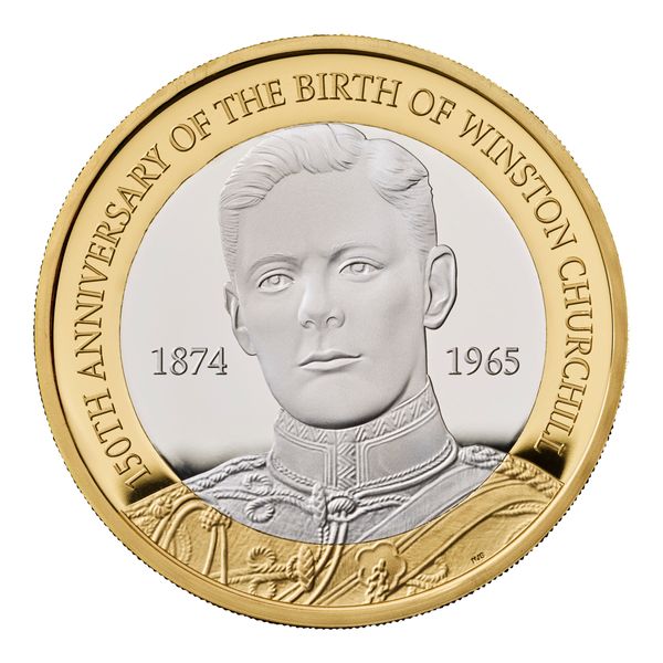 The Winston Churchill £2 coin, one of five new designs set to appear on UK commemorative coins in 2024