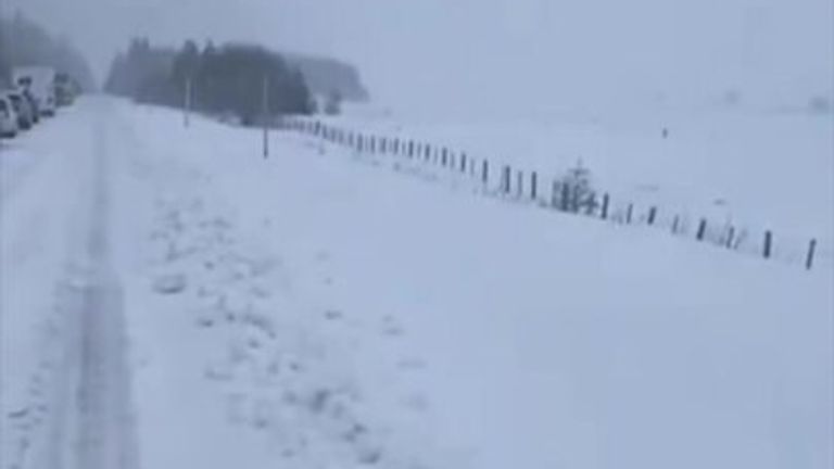 Major disruption in Scotland due to heavy snow. 