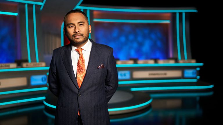 Amol Rajan on the set of University Challenge. Pic: Ric Lowe/Lifted Entertainment/ITV Studios