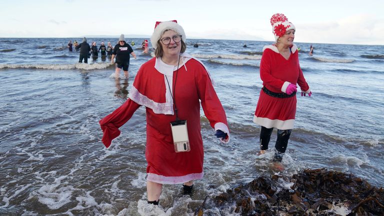 The Ayrshire Cancer Support Boxing Day Dip at Ayr Beach 