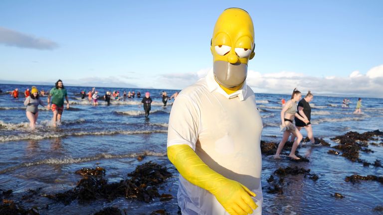 Fancy dress appeared essential at Ayr Beach 