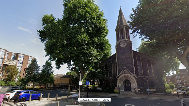 The church's vicar said she was 'grateful to God' no one was seriously hurt