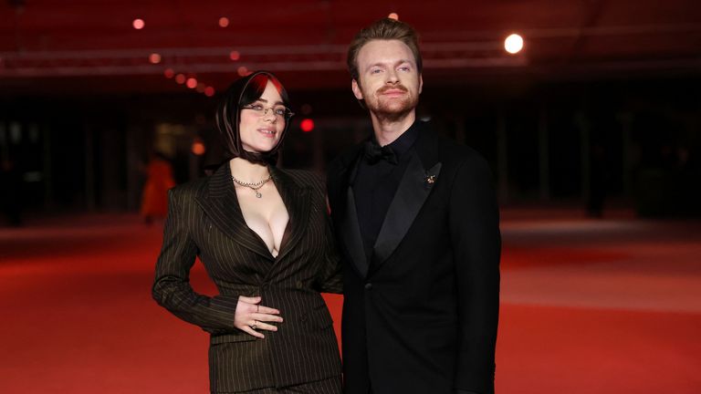 Billie Eilish and her brother Finneas attend the third Annual Academy Museum Gala in Los Angeles, California, U.S., December 3, 2023. REUTERS/Mario Anzuoni
