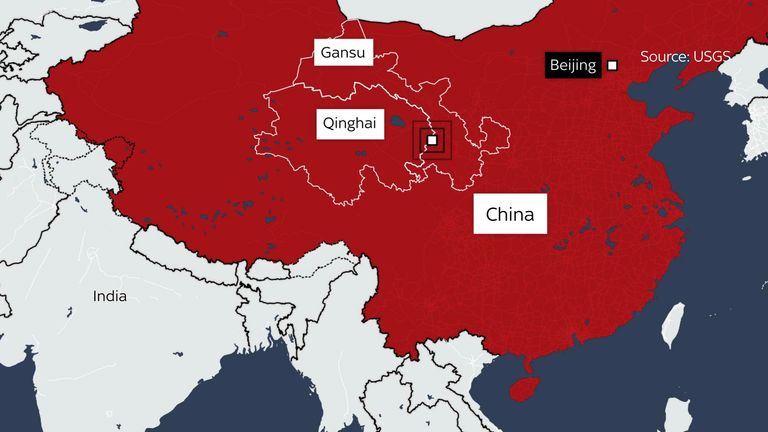 China earthquake graphic