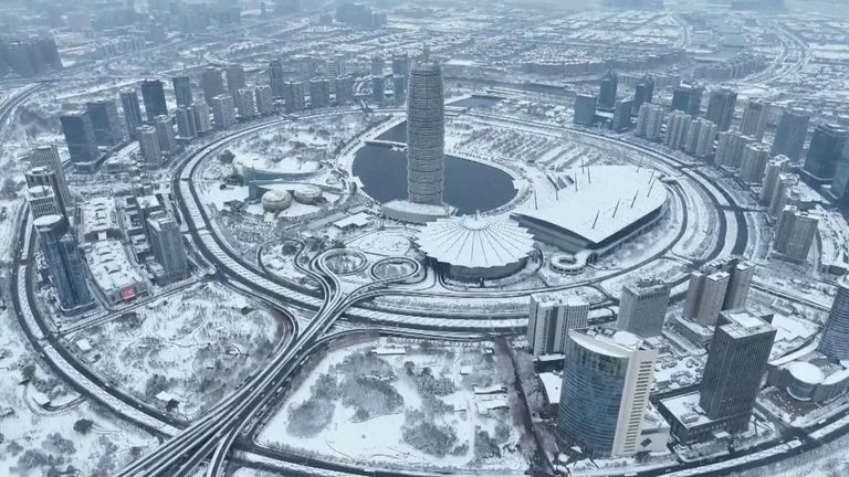 China snowing 