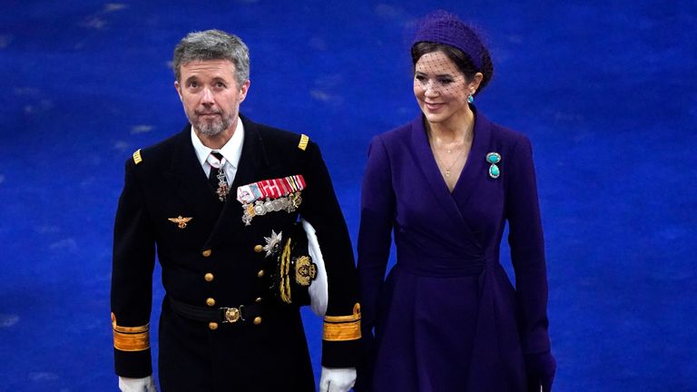 Crown Prince Frederik and Crown Princess Mary attend the coronation of King Charles III and Queen Camilla