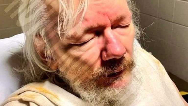 A fake AI-generated image of Julian Assange in prison. Pic: Full Fact
