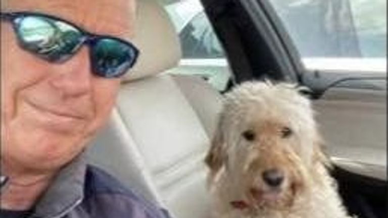 Graham Connell went missing with his dog, a sandy-coloured goldendoodle called Maddy, on Monday.  Pic: West Yorkshire Police