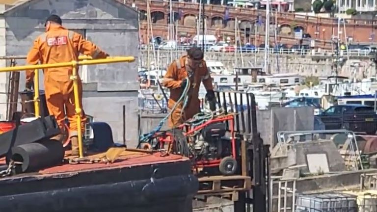 European Active Projects (EAP) Limited has been fined after shocked onlookers spotted an employee precariously working from height while standing on a pallet raised by a forklift truck at Ramsgate Harbour. Picture: HSE