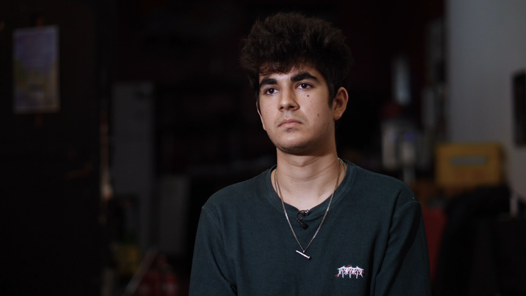 Iddo Elam, a 17-year-old, who says he will also refuse to serve in the Israeli military when his time comes