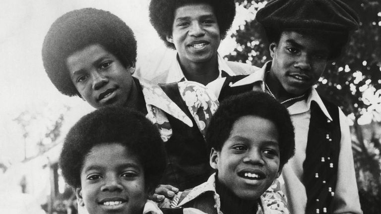 The Jackson Five: Michael, Marlon, Jermaine, Tito, Jackie, ca. 1970s.