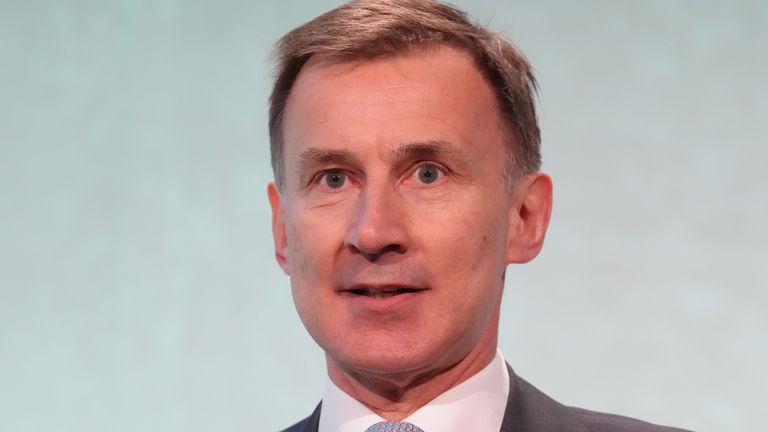 Chancellor of the exchequer Jeremy Hunt speaking at the Resolution Foundation conference at the QEII Centre in central London. Picture date: Monday December 4, 2023.
