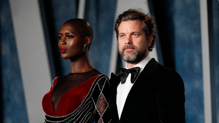 Jodie Turner-Smith and Joshua Jackson arrives at the Vanity Fair Oscar party after the 95th Academy Awards, known as the Oscars, in Beverly Hills, California, U.S., March 12, 2023. REUTERS/Danny Moloshok