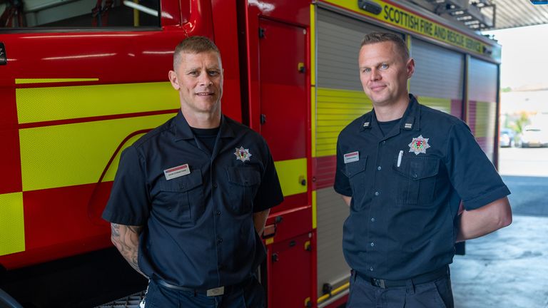 John Ovenstone and Gordon Nimmo. Pic: The Fire Fighters Charity 