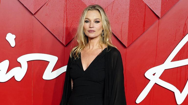 Kate Moss attending the Fashion Awards 2023 presented by Pandora held at the Royal Albert Hall, Kensington Gore, London. Picture date: Monday December 4, 2023. PA Photo. Photo credit should read: Ian West/PA Wire 