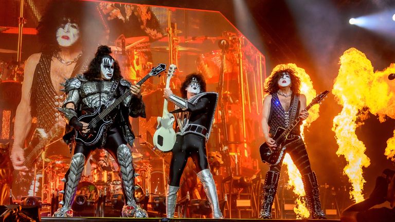 Kiss on stage in Copenhagen. File pic