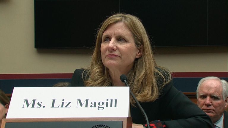 Former president of the University of Pennsylvania Elizabeth Magill