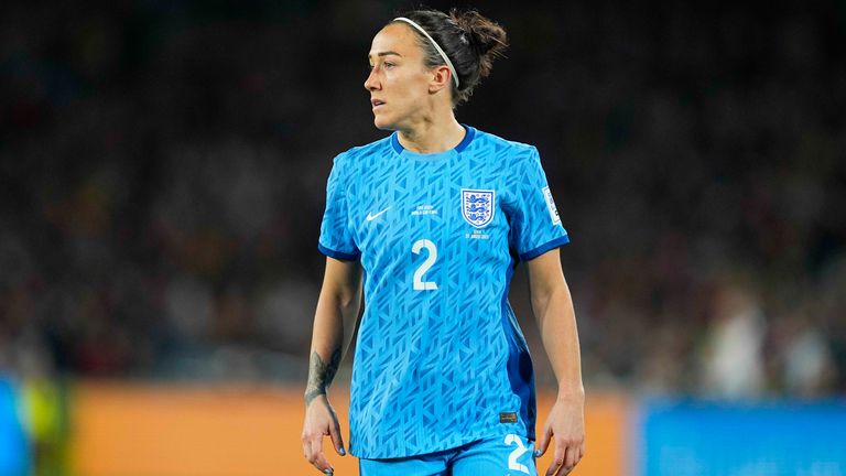 August 20 2023: Lucy Bronze (England) looks on during a FiFA Womens World Cup Final game, Spain versus England, at Olympic Stadium, Sydney, Australia. Kim Price/CSM (Credit Image: .. Kim Price/Cal Sport Media) (Cal Sport Media via AP Images)