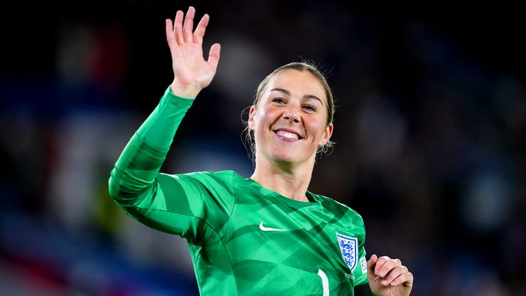 File photo dated 27/10/23 of England goalkeeper Mary Earps. England goalkeeper Mary Earps has won the BBC Sports Personality of the Year award. Issue date: Tuesday December 19, 2023.

