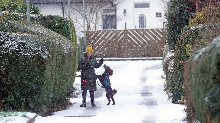 The scene in Northumberland yesterday